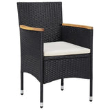 Garden Dining Set Black, Cream 3095911