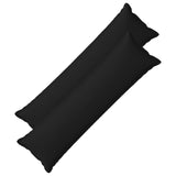 Cushion with Pillow HOUTEN 2 pcs Black Faux Linen 934266