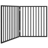 Dog Gate Foldable 2 Panels Black 160 cm Poplar Wood 352194