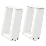 Coffee Table Legs U-Shaped 2 pcs White 30x cm Steel 4012737