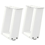 ZNTS Coffee Table Legs U-Shaped 2 pcs White 30x cm Steel 4012737