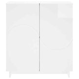 Sideboard High Gloss White 67 x 34.5 x 75 cm Engineered Wood 8011535