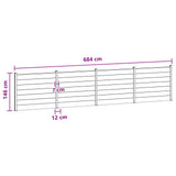 Fence Panel 4 pcs WPC and Aluminium Brown 3429459