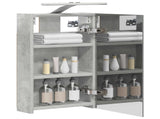 Bathroom Mirror Cabinet Concrete Grey 30 x 10.5 x 50 cm 889018