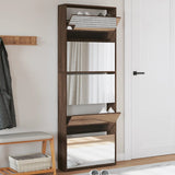 Shoe Cabinet with Mirror 5-Layer Brown Oak 63x17x169.5 cm 3228285