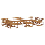 Outdoor Sofa Set 10 pcs Natural Solid Acacia Wood 3368187