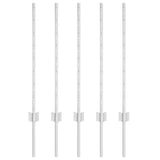 Fence Post 5 pcs Silver 80 cm Steel 42006294