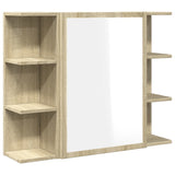 Bathroom Mirror Cabinet Sonoma Oak 80x20.5x64 cm Engineered Wood 849603