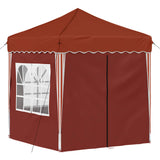 Pop-up Party Tent 195 x 195 x 245 cm Terracotta Oxford Fabric 42019743