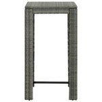 5 Piece Outdoor Bar Set with Armrest Poly Rattan Grey 3064809
