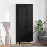 Highboard 2 pcs Black Oak Engineered Wood 3416173