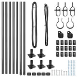 Fence Posts Manual 7 pcs Grey 32mm 90 cm Galvanised steel 42004302