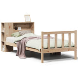 Bookcase Bed without Mattress 90x200 cm Solid Wood Pine 3321680