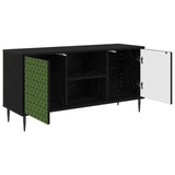TV Cabinet GELEEN 102 x 33 x 51 cm Black Oak Engineered Wood 8007051
