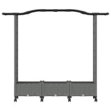 Raised Bed with Trellis and Roof Light Grey 169 x 40 x 129 cm 3423099