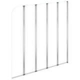 Bath Enclosure 120x140 cm Tempered Glass Transparent 146224