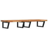 ZNTS Basin Shelf Wall Mounted Steel and Solid Wood Acacia 3302863