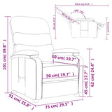 Recliner Chair Taupe Fabric 342708