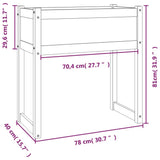 Planter Honey Brown 78x40x81 cm Solid Wood Pine 822135