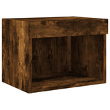 8 Piece TV Wall Units with LED Smoked Oak Engineered Wood 3216594