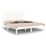 Bed Frame without Mattress White Pine 160x200 cm Solid Wood 3105611