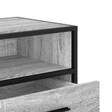 TV Cabinet Grey Sonoma 80x34.5x40 cm Engineered Wood and Metal 848812