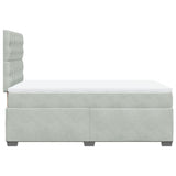Box Spring Bed with Mattress Light Grey 120x190 cm Small Double Velvet 3290864