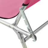 Folding Sun Lounger with Canopy Steel Magento Pink 310327
