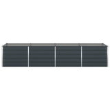 Planter Anthracite 385 x 100 x 75 cm Galvanised Steel 42018224