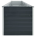 Garden Raised Bed Galvanised Steel 400x80x45 cm Anthracite 47059