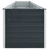 Garden Raised Bed Galvanised Steel 400x80x45 cm Anthracite 47059