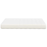 Bed Mattress with Mattress Cream 120 x 190 cm Fabric 42008278