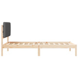 Bed Frame with Upholstered Headboard Dark Grey 100 x 200 cm 878070