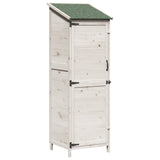 Garden Shed with Roof White 59.5 x 56 x 176.5 cm Solid Fir Wood 42033445