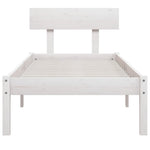 Bed Frame without Mattress White Solid Wood 90x200 cm 810133