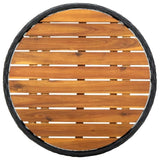 Tea Table Black 60 cm Poly Rattan and Solid Acacia Wood 316509