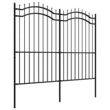 Garden Fence Woerden with Spear Top Black 240x175 cm Steel 151083
