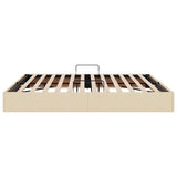 Storage Bed with Mattress Creme 180 x 200 cm Fabric 3370032