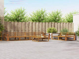 Outdoor Sofa Set 7 pcs Natural Solid Acacia Wood 3367232