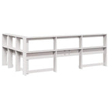 Bookcase Headboard L-Shaped White 120 cm Solid Wood Pine 859269