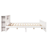 Bookcase Bed without Mattress White 180x200cm Super King Solid Wood Pine 3322444
