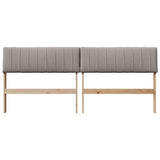 Upholstered Headboard Taupe 180 cm Solid Pine Wood 879217