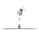 Rain Shower Head 2 pcs Stainless Steel 30x30 cm 275941