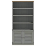 Bookcase VIGO Grey 85x35x170 cm Solid Wood Pine 353198