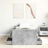 Bed Frame without Mattress Concrete Grey 100x200 cm 3203799
