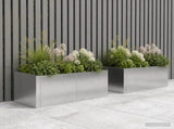 Retaining Wall 4 pcs 100 x 100 x 30 cm Stainless Steel Silver 3449202
