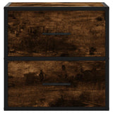 ZNTS Wall-mounted Bedside Cabinet Smoked Oak 40x31x39.5 cm 848728