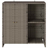 Storage Cabinet with Shelf Grey 100 x 36 x 102 cm Rattan 4103823