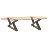 Coffee Table Legs 2 pcs Natural Steel 70x cm Steel 4012695