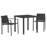 Outdoor Furniture Set 3 pcs Black and Anthracite Textilene 3422878